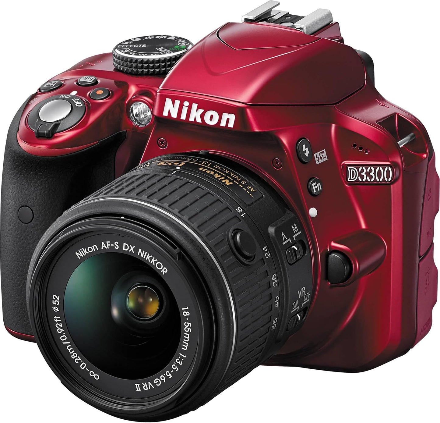 Nikon 1533 D3300 Red Digital SLR 18-55mm Lens