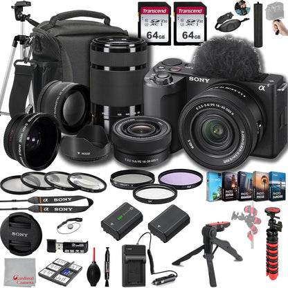 Sony ZV-E10 II Mirrorless Camera Lenses Deluxe Bundle