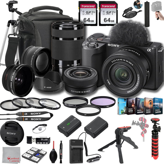 Sony ZV-E10 II Mirrorless Camera Lenses Deluxe Bundle