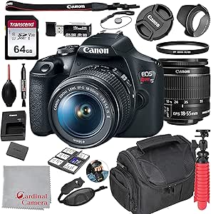 Canon EOS Rebel T7 18-55mm Lens Kit + 64GB Bundle