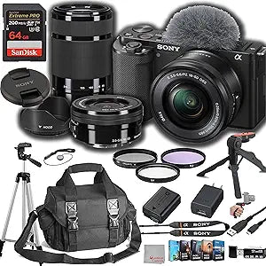 Sony ZV-E10 Mirrorless Camera 16-50mm 55-210mm Lens Kit — main product image