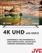 JVC LT50MAW8 50-Inch 4K QLED Roku Smart TV HDR