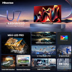 Hisense 65U7N 65-Inch ULED 4K Smart TV Mini-LED 144Hz Google TV