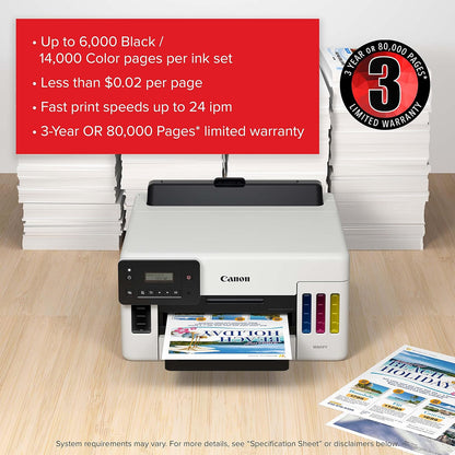 Canon 5550C002 MAXIFY GX5020 Wireless MegaTank Printer