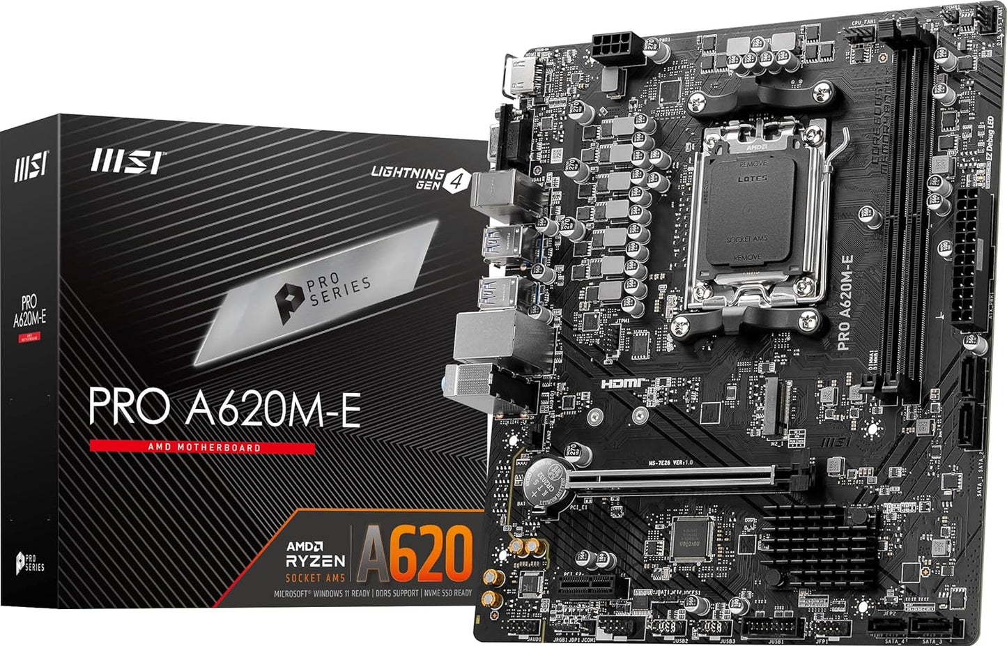MSI PRO A620M-E AM5 DDR5 mATX Motherboard