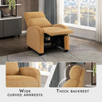 Lexicon 194840287162 Yellow Corduroy Pushback Recliner