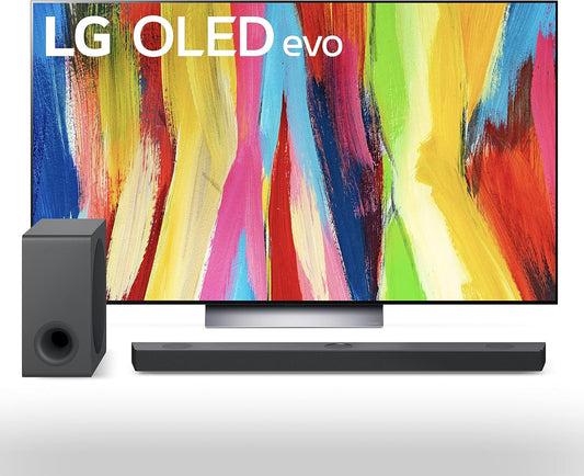 LG OLED77C2PUA 77" 4K OLED TV and Soundbar