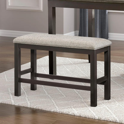 Lexicon Mabury Counter Height Gunmetal Gray Dining Bench