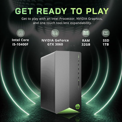 HP Pavilion Gaming Desktop RTX 3060, 32GB RAM