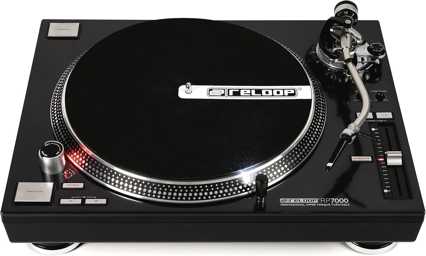 Reloop AMS-RP-7000 Quartz DJ Turntable Direct Drive Black