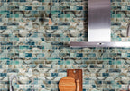 MSI AMZ-MD-00331-SAM Night Sky Glass Interlocking Subway Tile Sample