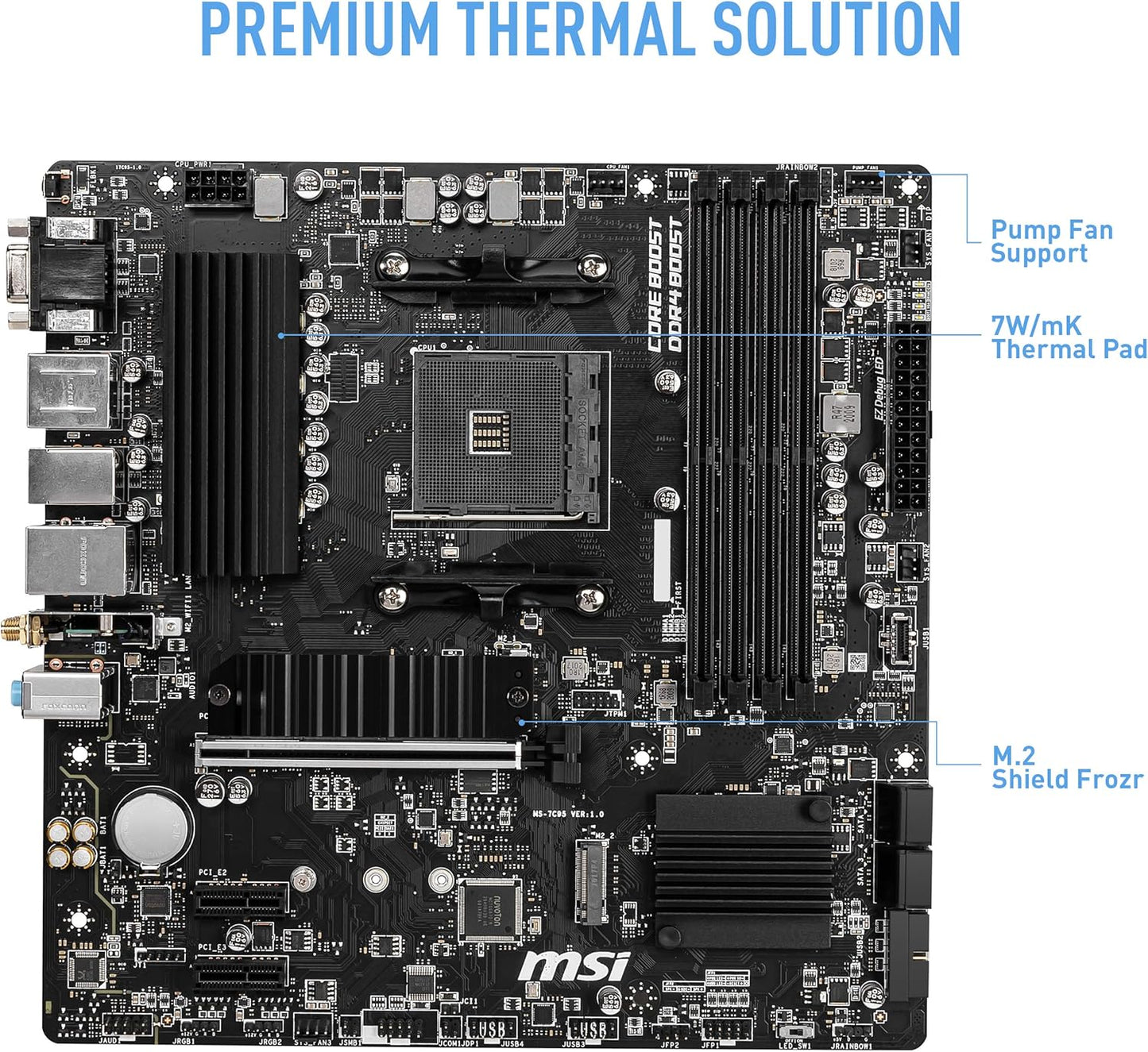 MSI B550M PRO-VDH WIFI AMD Ryzen Micro-ATX Motherboard