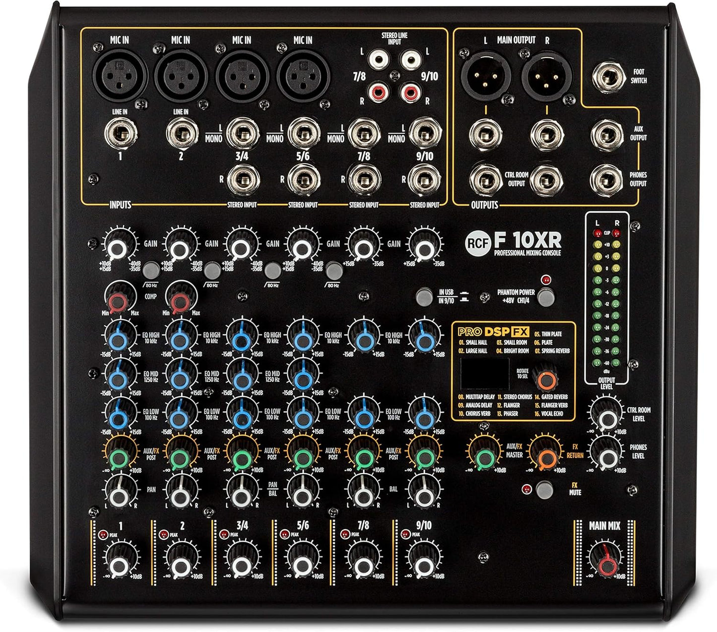 RCF F10XR 10 Channel Mixer with FX & Recording
