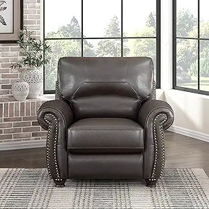 Lexicon 194840222897 Borneo Leather Match Living Room Chair
