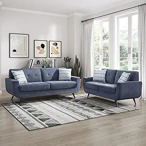 Lexicon Nova 2-Piece Blue Living Room Set