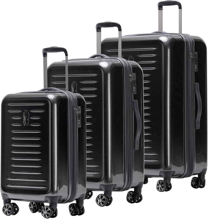 Spyder 210 Rails 3-Piece Luggage Set Black — main product image