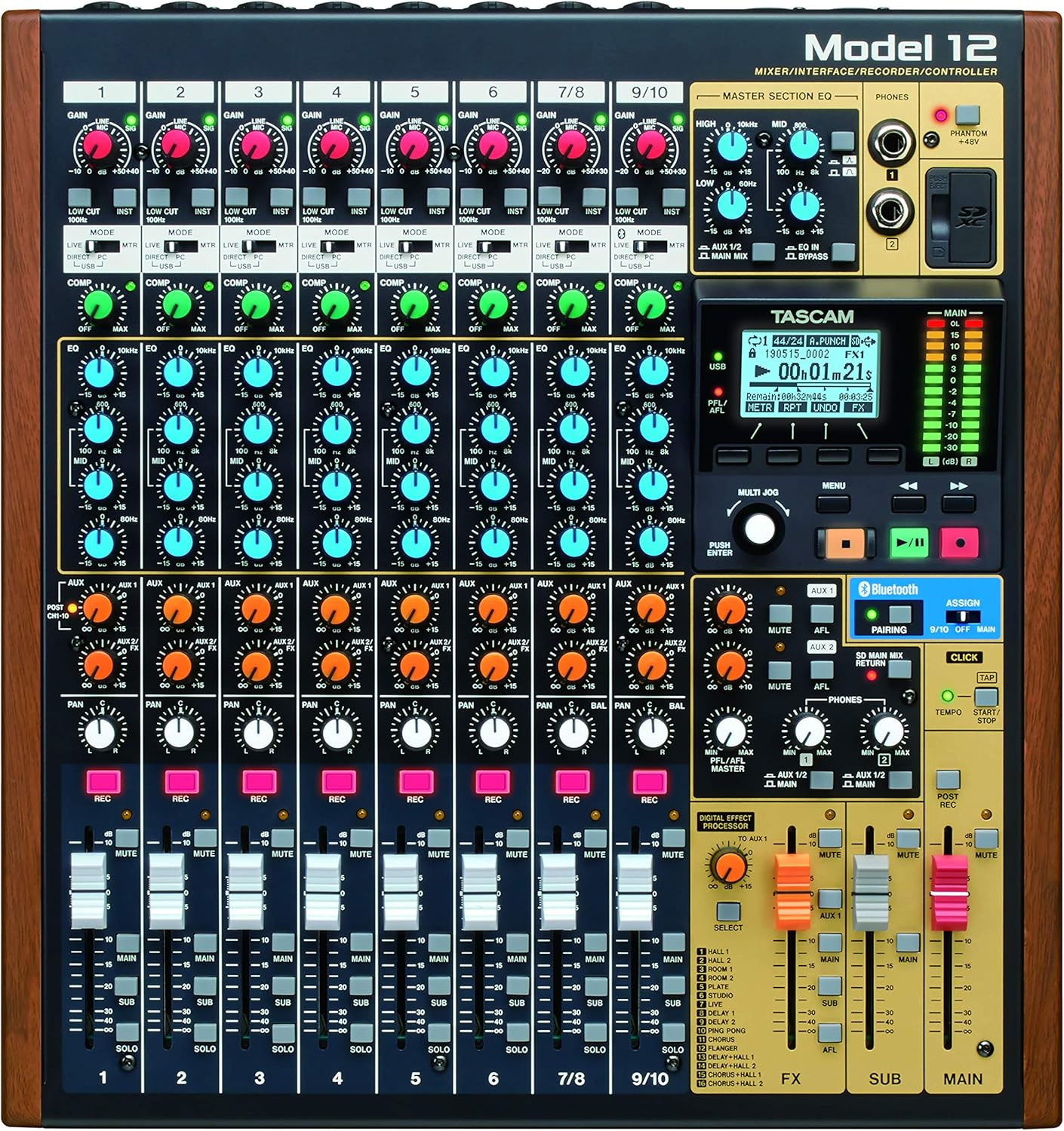 Tascam Model 12 Mixer/Interface/Recorder Production Suite