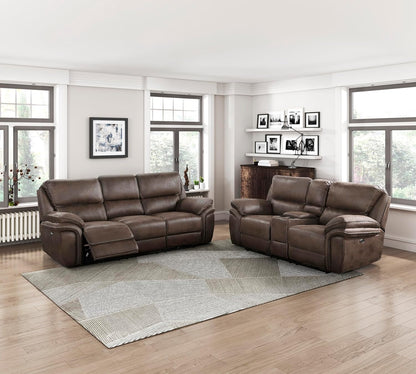 Lexicon Dorritt Power Reclining Living Room Set - Brown