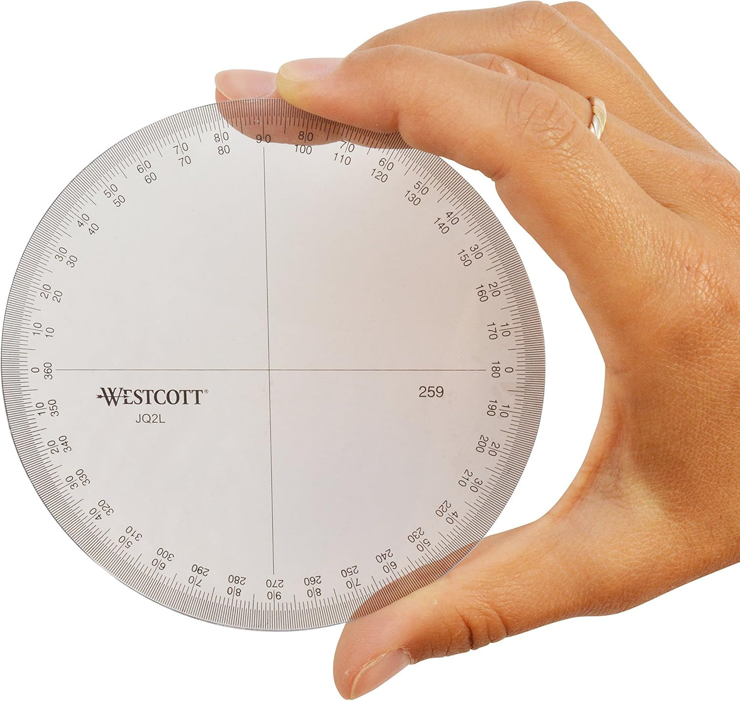 Westcott 259 4-Inch Circular Protractor Measuring Tool