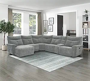 Lexicon Lacrosse Dark Gray Modular Reclining Sectional
