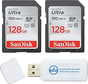 SanDisk SDSDUNC-128G-GN6IN-2PK-R6 128GB Ultra SD Card Bundle