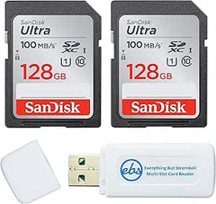 SanDisk SDSDUNC-128G-GN6IN-2PK-R6 128GB Ultra SD Card Bundle