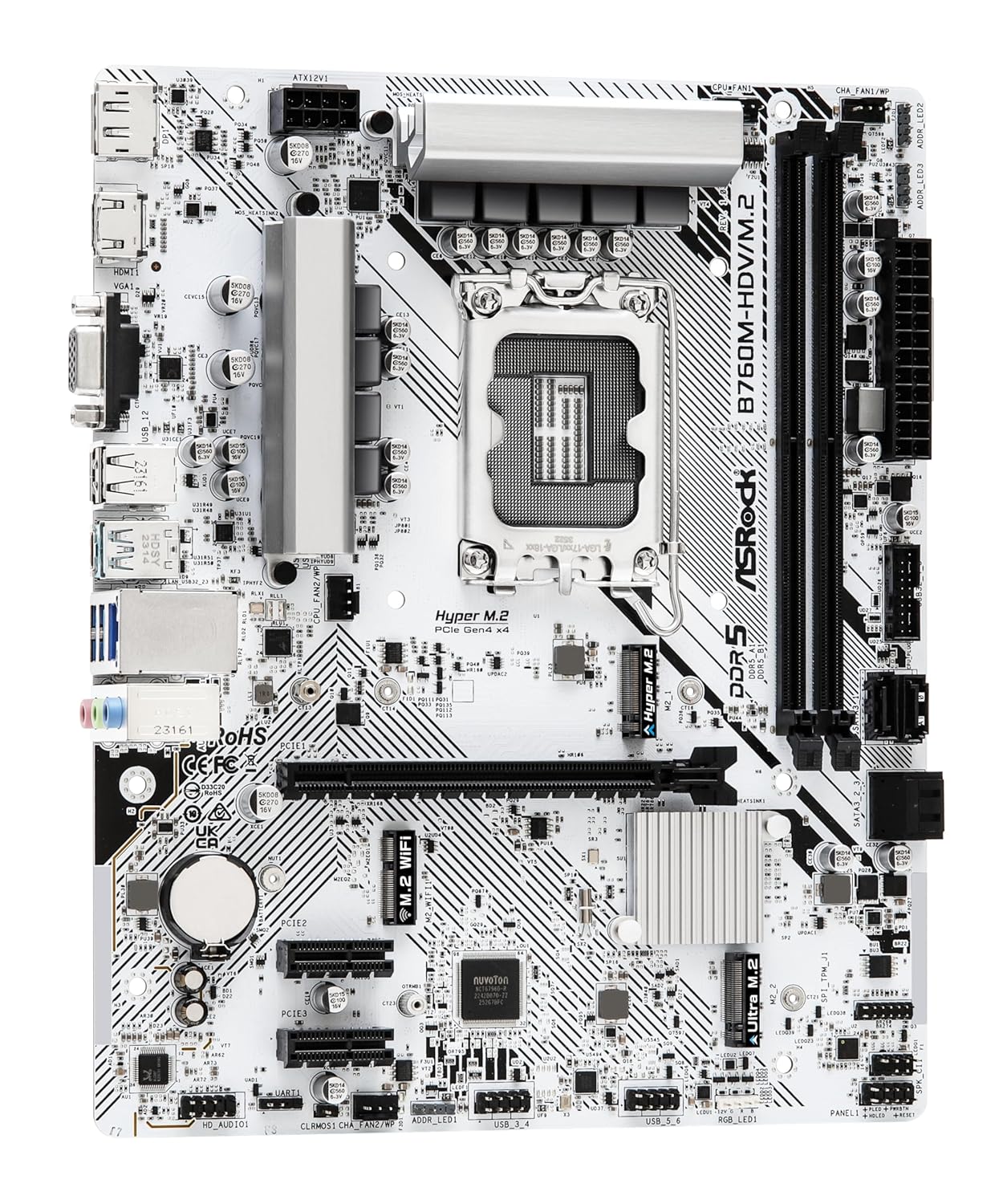 ASRock B760M-HDV/M.2 Intel DDR5 Micro ATX Motherboard