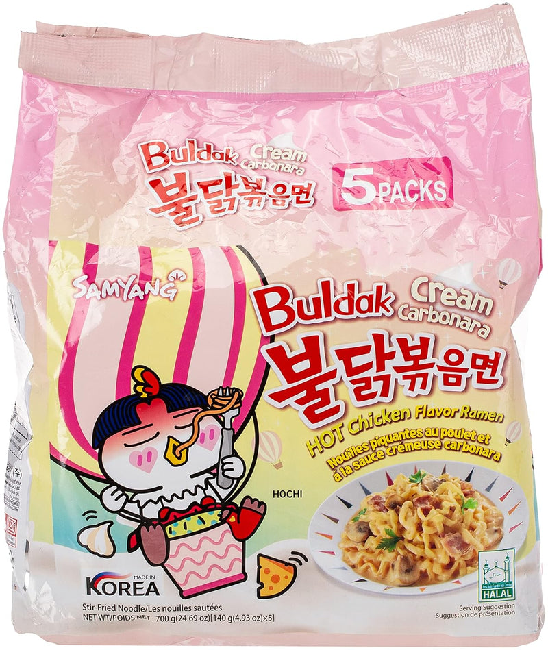 Samyang BULDAK CREAM CARBONARA: Spicy Chicken Ramen — main product image
