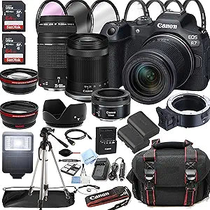 Canon EOS R7 Mirrorless Camera 18-150mm Lens Bundle