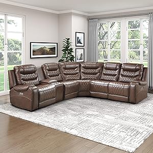 Lexicon 194840176275 Derringer Power Reclining Sectional Sofa