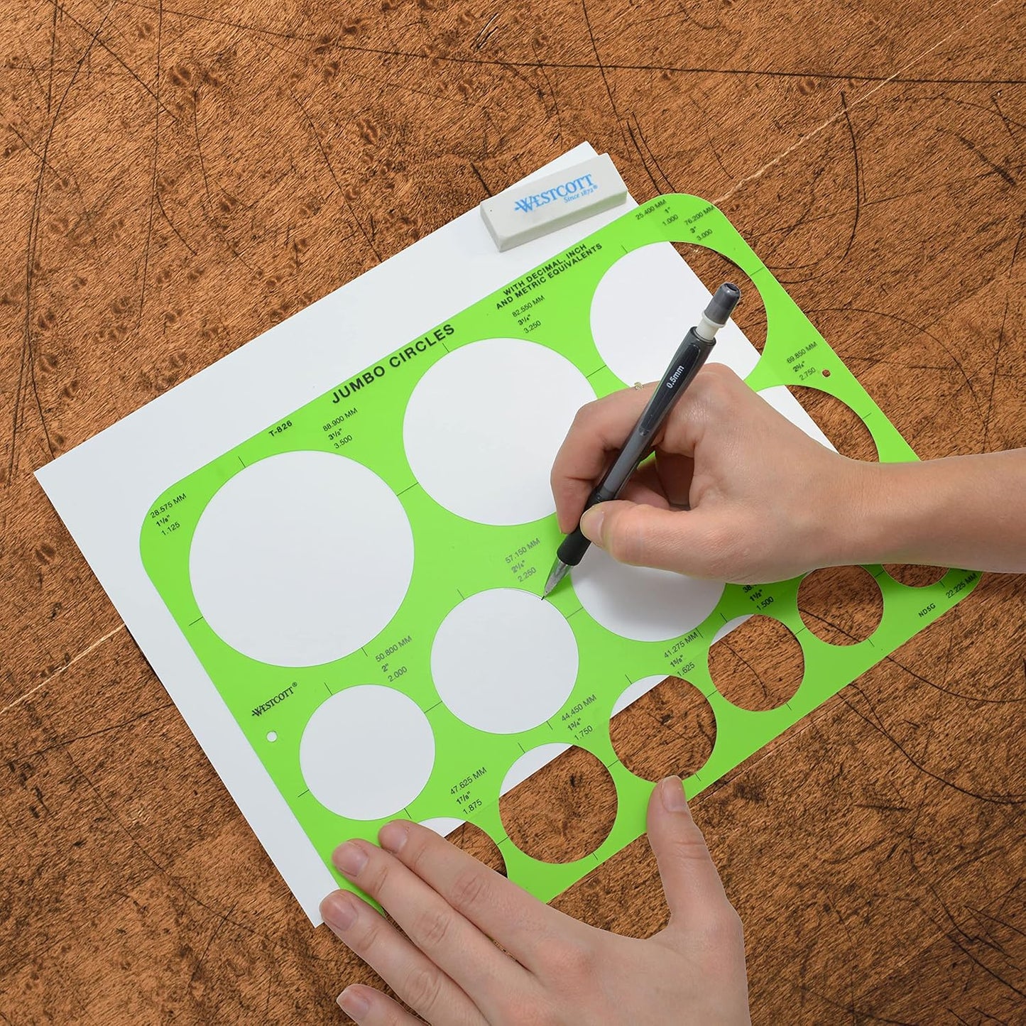 Westcott T-826 Jumbo Circles Template - Drawing Tool