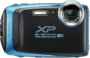 Fujifilm XP130SB Sky Blue Waterproof Camera Bundle