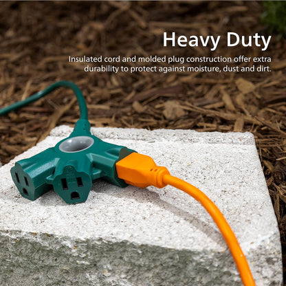 Philips SPC3083ZG/37-T1 8 Ft 3 Outlet EZGrip Outdoor Extension