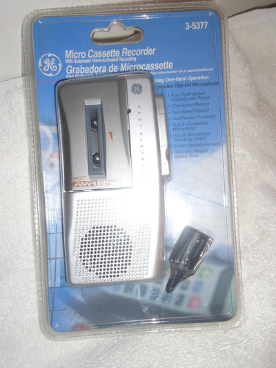 GE 35373 Portable Microcassette Voice Recorder