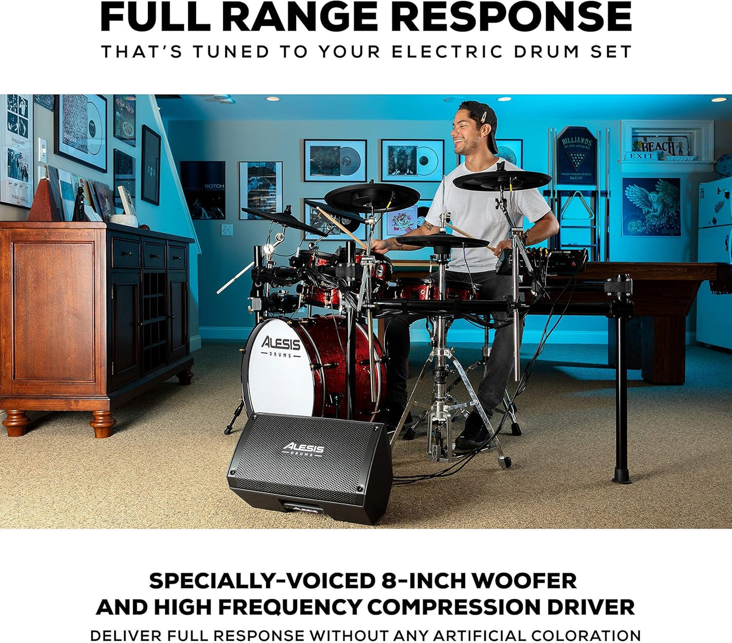 Alesis Strike Amp 8, 2000W Electronic Drum Amplifier (Renewed)