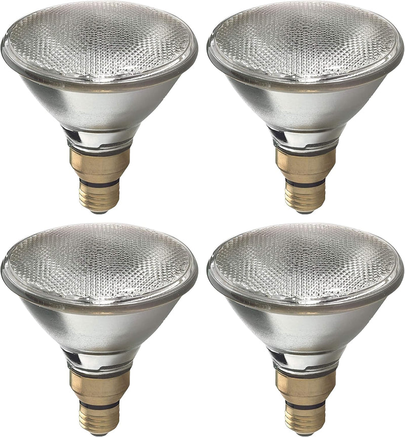 GE Halogen PAR38 Flood Light Bulb, 38W, Indoor/Outdoor (4-Pack) — main product image