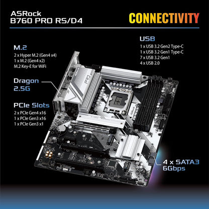 ASRock B760 PRO RS/D4 Intel DDR4 ATX Motherboard