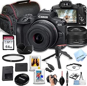 Canon R100 EOS R100 Mirrorless Camera with 18-45mm Lens Bundle