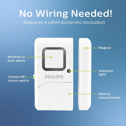 Philips LRM3420W/27 Window and Door Alarm 2-Pack