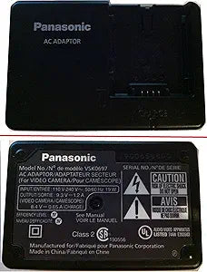 Panasonic VSK0697 AC Adapter: Camcorder Power Supply — main product image