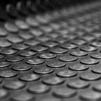 MSI AMZ-RFMROLL-0001 Black Rubber Floor Mat Roll, Coin Texture