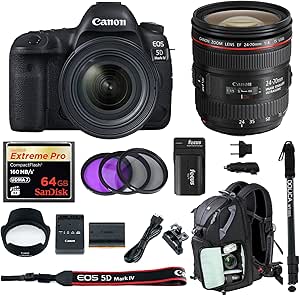 Canon 1483C018 EOS 5D Mark IV DSLR 24-70mm Bundle