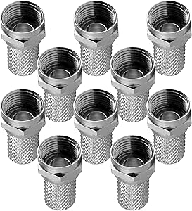 GE 51276 RG6 Twist-On F Connectors 10-Pack