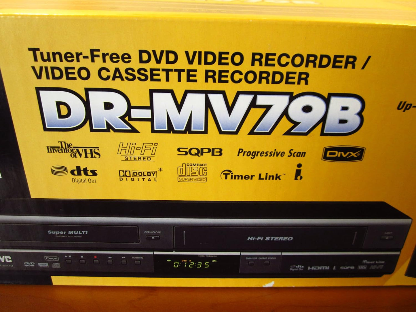 JVC DRMV79B 1080p Upconverting DVD Recorder VCR Combo