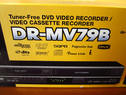 JVC DRMV79B 1080p Upconverting DVD Recorder VCR Combo