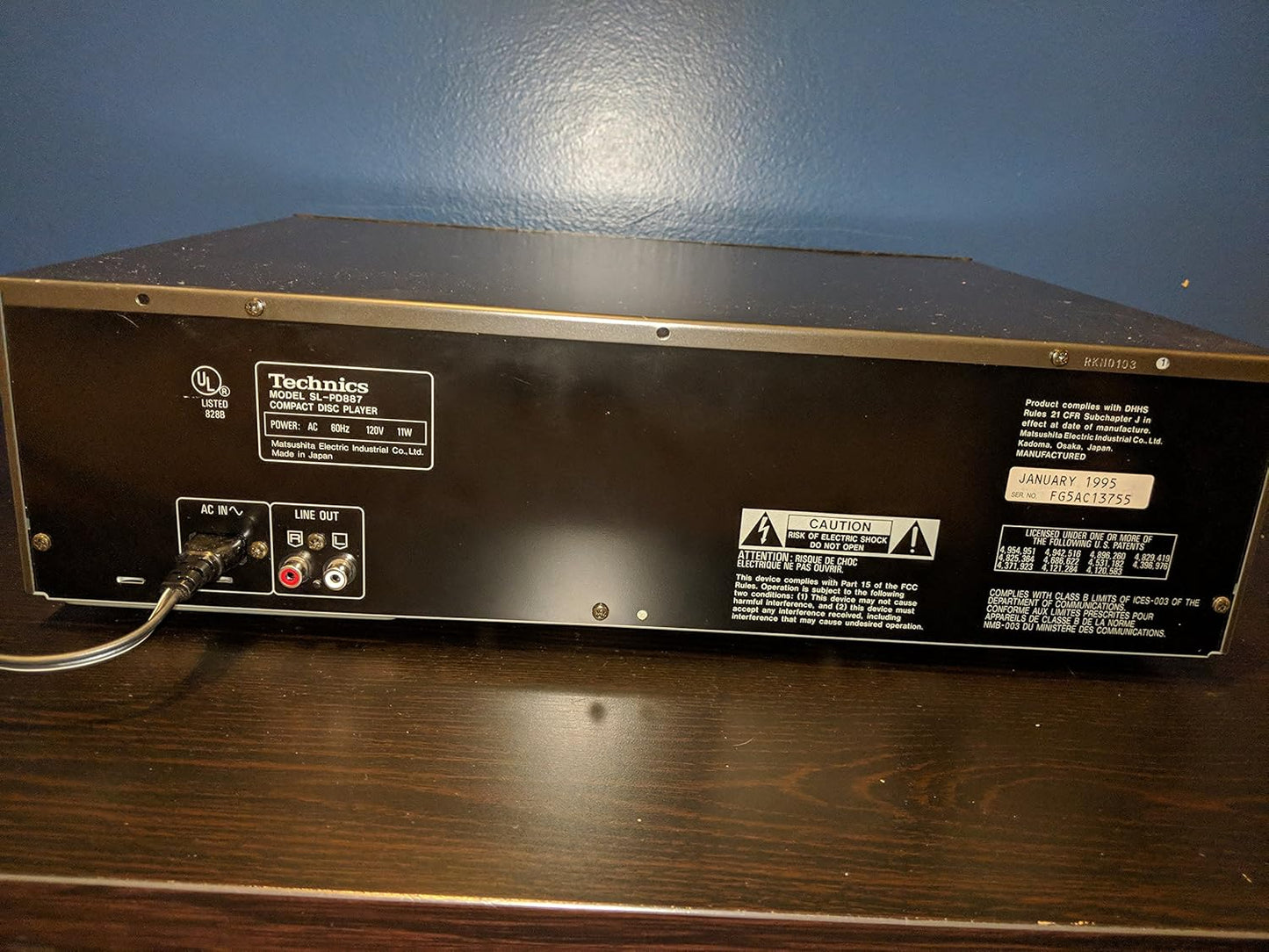 Technics SL-PD887 5-Disc CD Player Changer