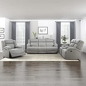 Lexicon 194840178903 Landwood 3-Piece Reclining Living Room Set