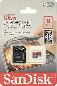 SanDisk 8GB Ultra MicroSDHC Card SDSDQUI-008G-A46