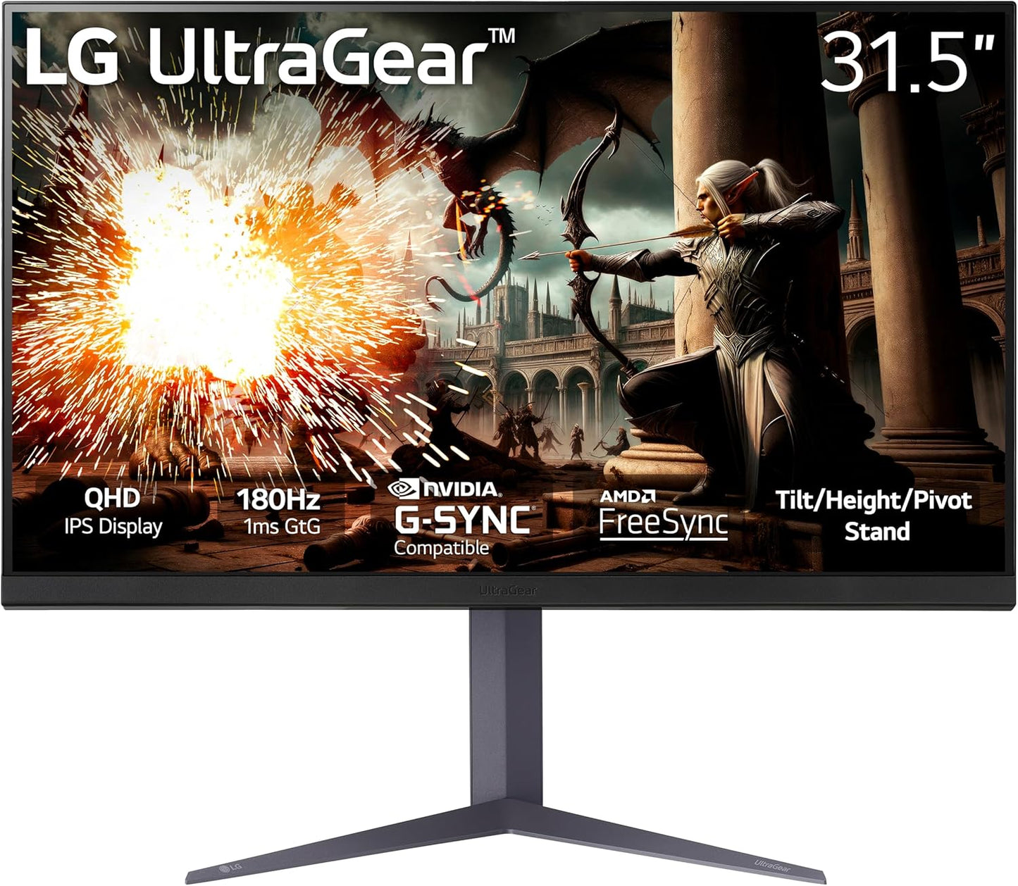LG 32GS75Q-B.AUS 32" UltraGear 180Hz 1ms QHD Gaming Monitor