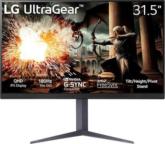 LG 32GS75Q-B.AUS 32" UltraGear 180Hz 1ms QHD Gaming Monitor